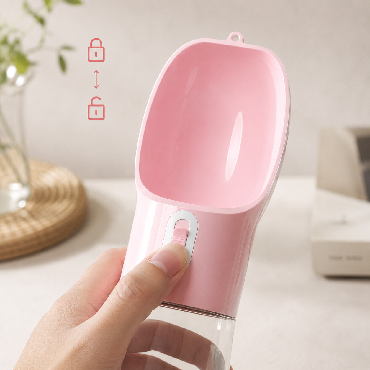 Portable Dog Water Bottle with Food Container