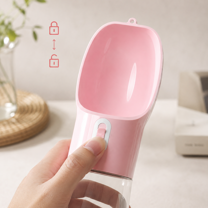 Portable Dog Water Bottle with Food Container