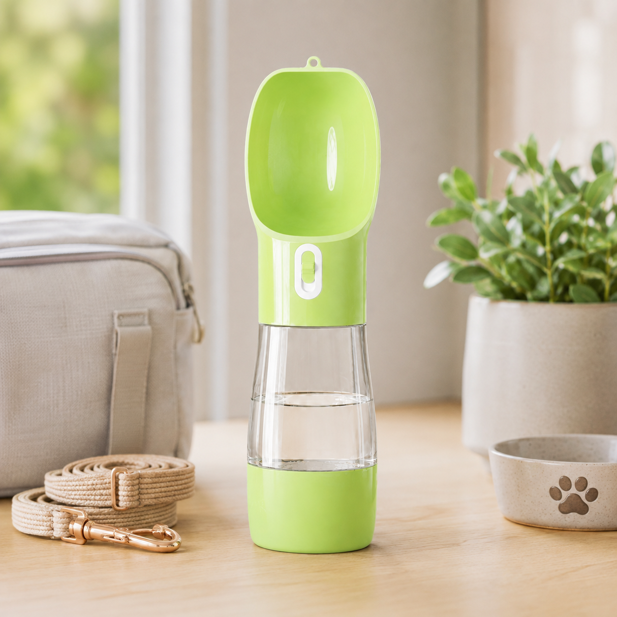 Portable Dog Water Bottle with Food Container
