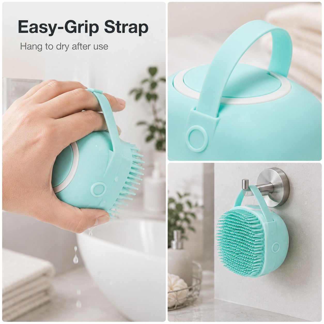 Dog Bath Brush with Shampoo Dispenser | 2-in-1